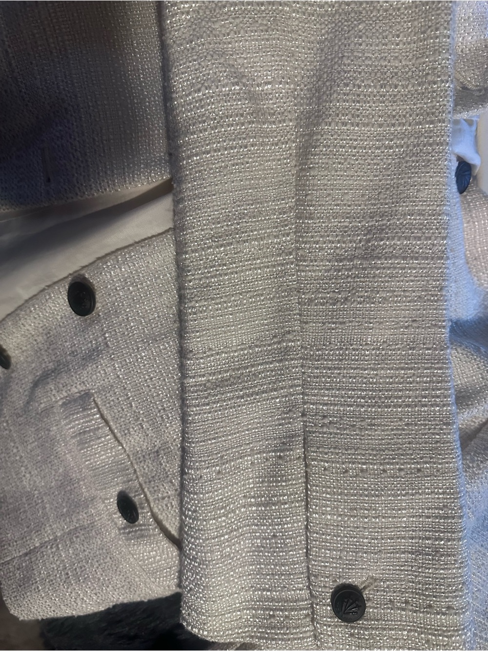 rag & bone Cream Textured Button-Front Jacket - Picture 8 of 8